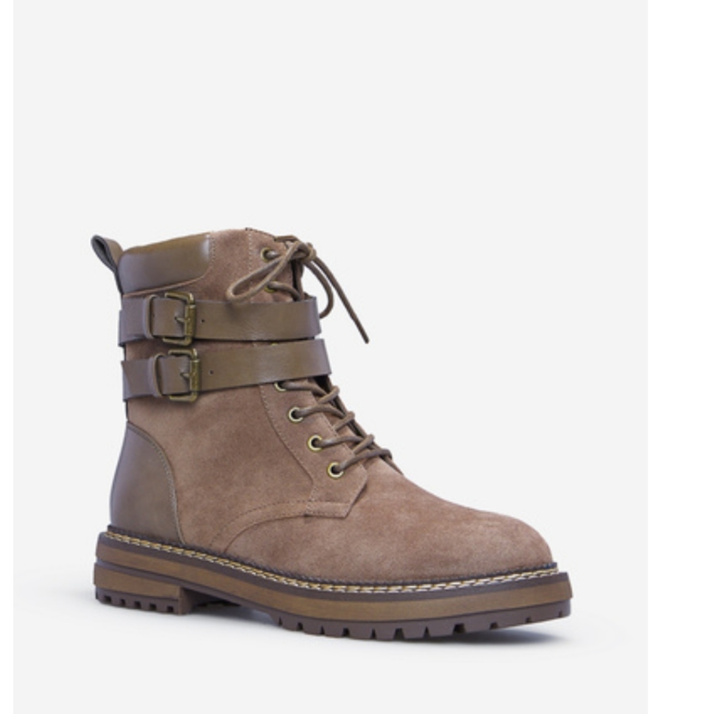 A pair of JustFab combat boots